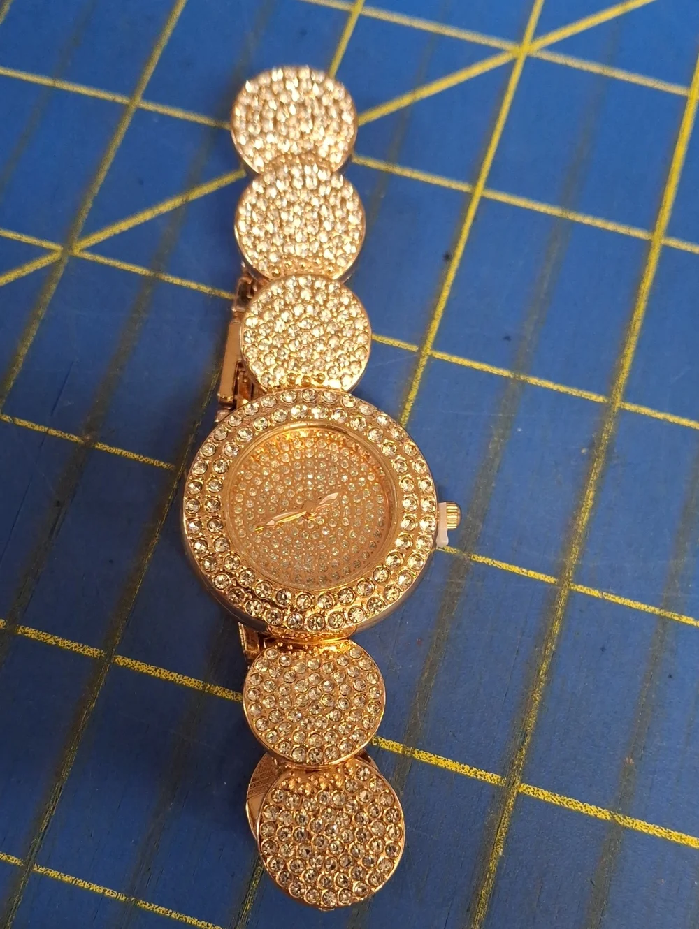 Rhinestone Rose Gold Tone 8